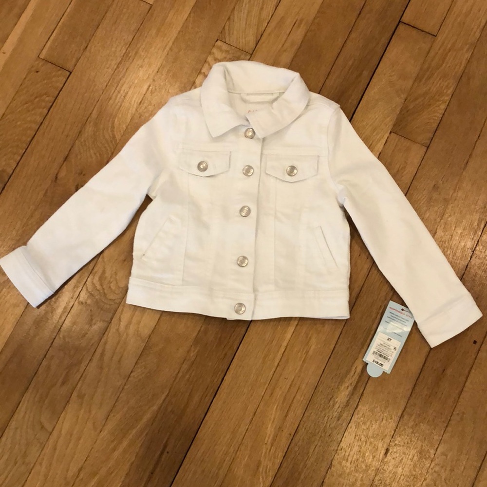 Cat & Jack White Denim Jacket 3T
